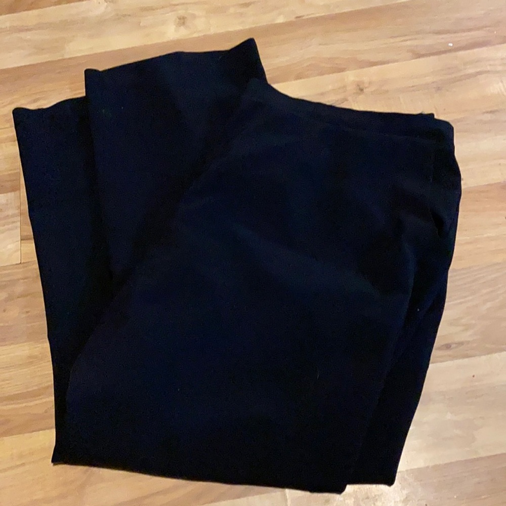 Black silky slacks